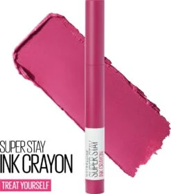 Maybelline SuperStay Ink Crayon Matte Lippenstift - 35 Treat Yourself - Roze -14 Gr -Modecosmetica 1058x1200