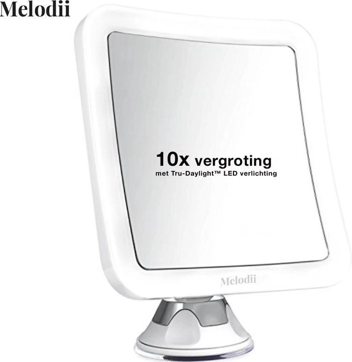 Melodii ML10X - Make Up Spiegel Met LED Verlichting - Scheerspiegel - 10x Vergroting - Met Tru-Daylight Verlichting - Voor Hem En Voor Haar 1 Melodii ML10X - Make Up Spiegel Met LED Verlichting - Scheerspiegel - 10x Vergroting - Met Tru-Daylight Verlichting - Voor Hem En Voor Haar