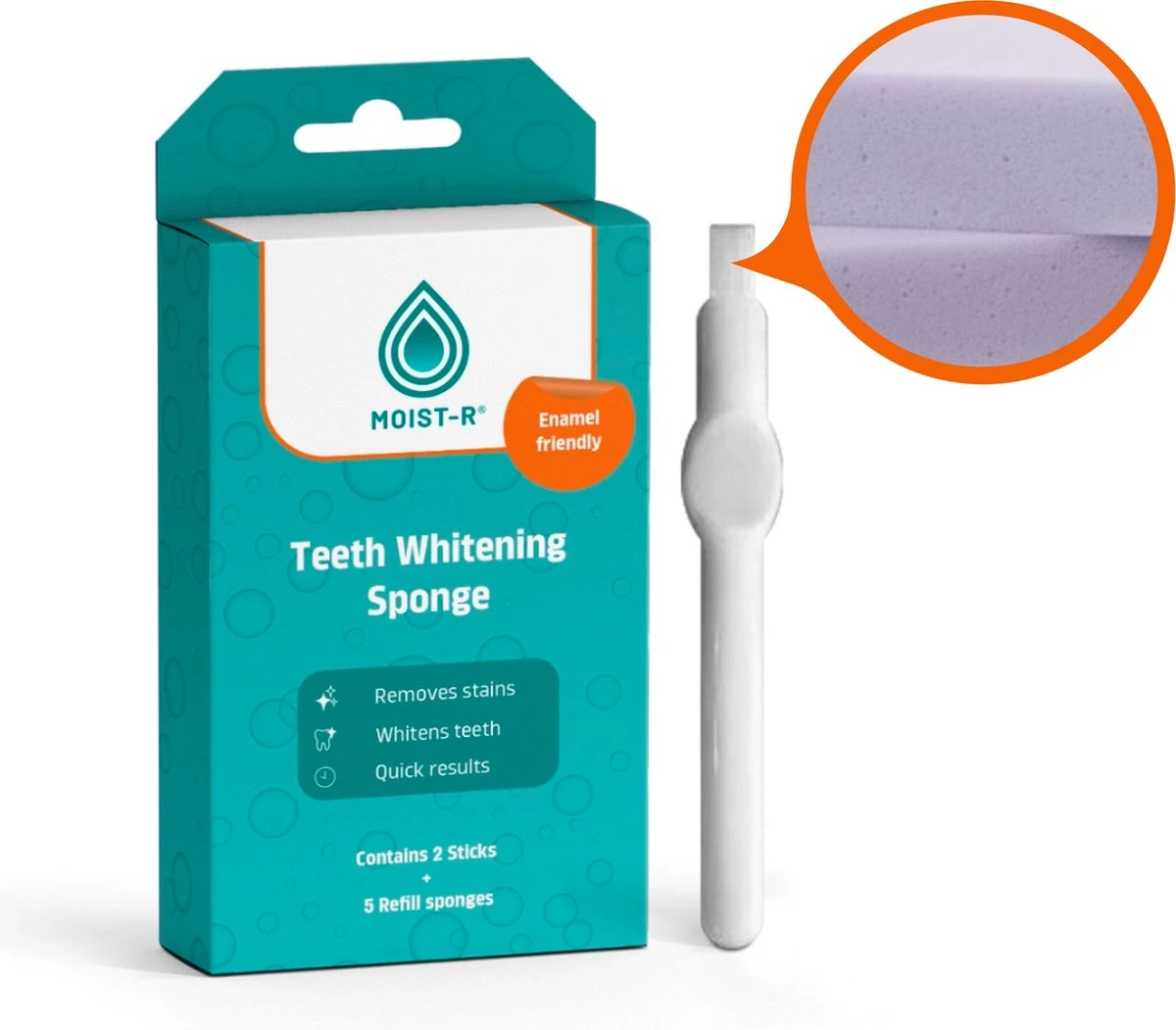 Moist-R Teeth Whitening Stick (2X) En 5 Refills - Thuis Tanden Bleken - Witte Tanden 2 Moist-R Teeth Whitening Stick (2X) En 5 Refills - Thuis Tanden Bleken - Witte Tanden - Image 2
