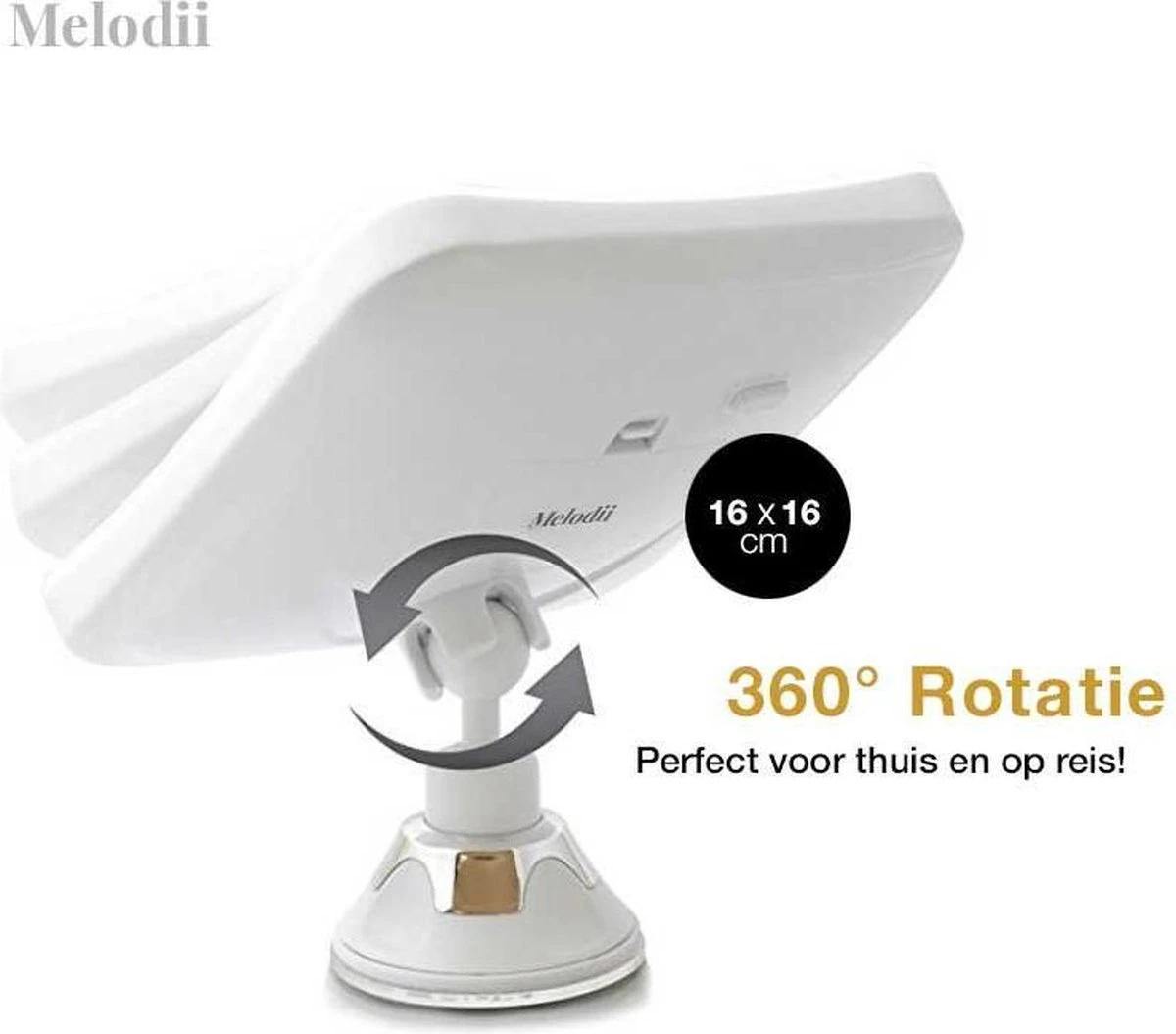 Melodii ML10X - Make Up Spiegel Met LED Verlichting - Scheerspiegel - 10x Vergroting - Met Tru-Daylight Verlichting - Voor Hem En Voor Haar 10 Melodii ML10X - Make Up Spiegel Met LED Verlichting - Scheerspiegel - 10x Vergroting - Met Tru-Daylight Verlichting - Voor Hem En Voor Haar - Image 10