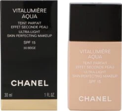 Chanel Vitalumiere Aqua Foundation - 30 Beige - SPF15 - 30 Ml 14 Chanel Vitalumiere Aqua Foundation - 30 Beige - SPF15 - 30 Ml -Modecosmetica 1200x1099