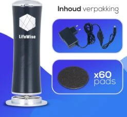 LifeWise Elektrische Eelt Verwijderaar - Voetvijl - 60 Vervangbare Schuurpads - Netstroom Adapter 22 LifeWise Elektrische Eelt Verwijderaar - Voetvijl - 60 Vervangbare Schuurpads - Netstroom Adapter -Modecosmetica 1200x1109