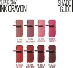 Maybelline SuperStay Ink Crayon Matte Lippenstift - 35 Treat Yourself - Roze -14 Gr -Modecosmetica 1200x1114