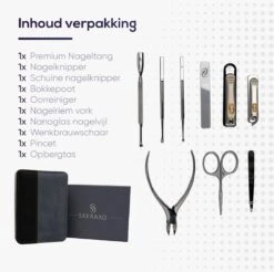 Skeraxo 8-delige Luxe Verschillende Tools - Professioneel Manicure Set & Pedicureset Met Nagelvijl & Nageltang – Behandeling Nagels En Huid -Modecosmetica 1200x1197 8