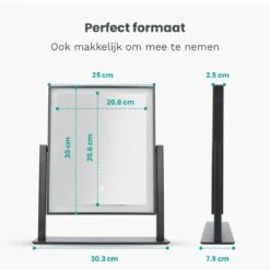 Mirlux Hollywood Spiegel Met Verlichting - Make Up - Visagie - Dimbaar LED Lampen Licht - Zwart -Modecosmetica 1200x1200 174