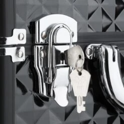 Dreamble Make-up Koffer - Make-up Trolley - Zwart - Rijdbaar - Met Wieltjes - Compact - 8 Vakken - Met Slot - 2 Sleutels -Modecosmetica 1200x1200 278