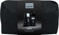 Amando Noir Geschenkset - Eau De Toilette & Bodyspray In Leren Toilettas