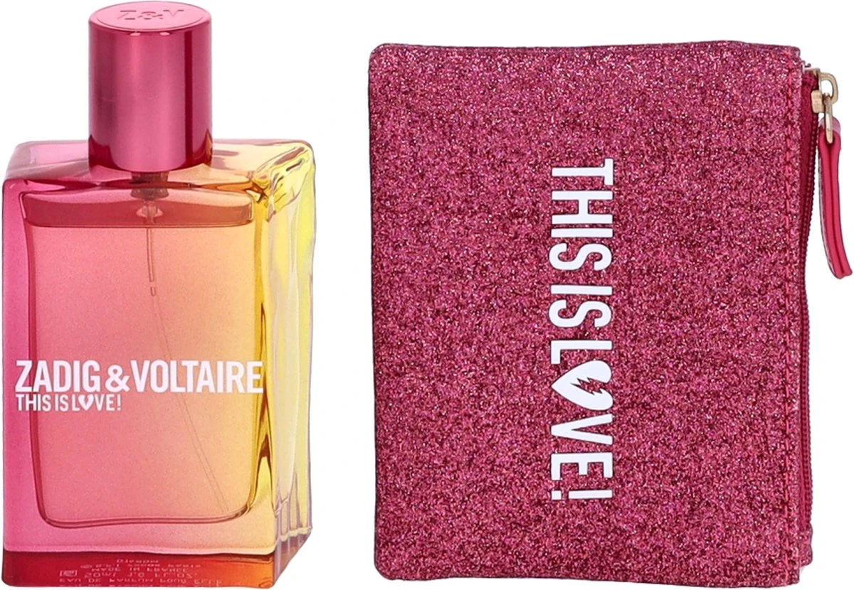 Zadig & Voltaire This Is Love! Giftset - 50 Ml Eau De Parfum + Toilettas - Geurengeschenkset 2 Zadig & Voltaire This Is Love! Giftset - 50 Ml Eau De Parfum + Toilettas - Geurengeschenkset - Image 2