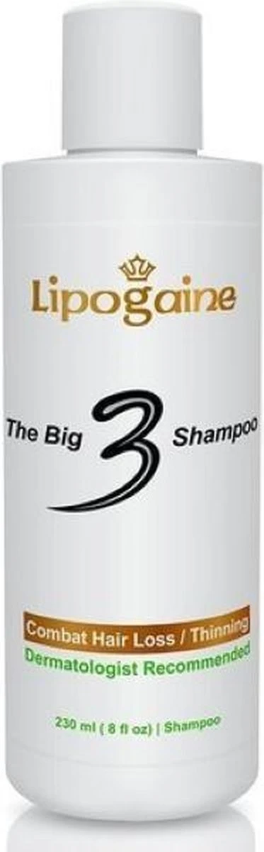 Lipogaine Big 3 Haargroei Shampoo-tegen Haaruitval- Anti Roos- Met 1% Ketoconazol En Biotine- 230 Ml 1 Lipogaine Big 3 Haargroei Shampoo-tegen Haaruitval- Anti Roos- Met 1% Ketoconazol En Biotine- 230 Ml