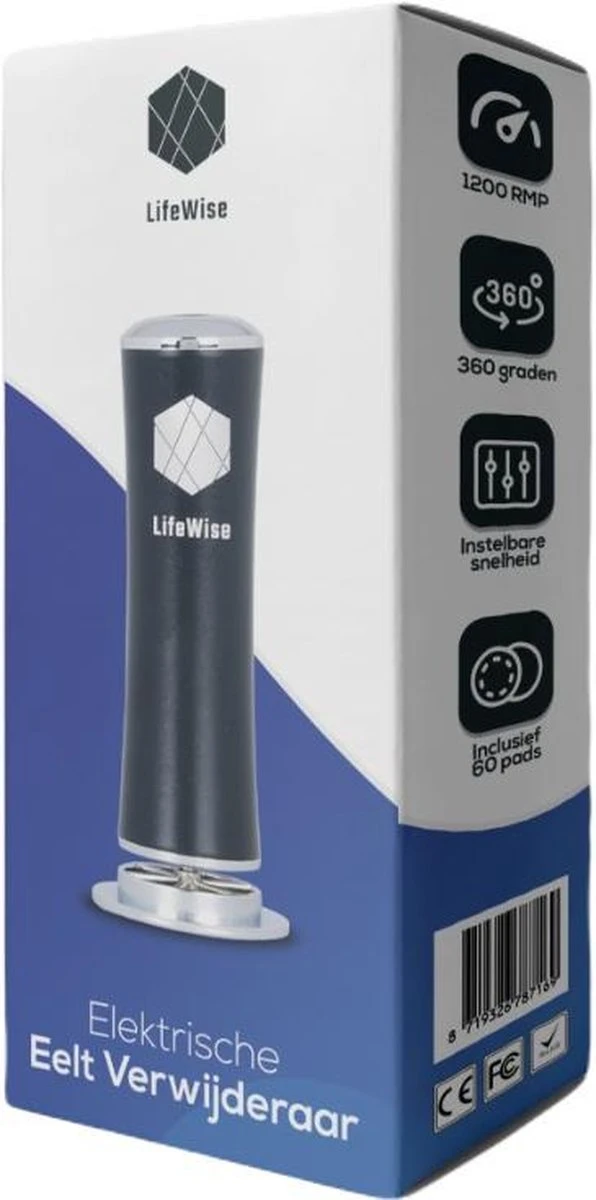 LifeWise Elektrische Eelt Verwijderaar - Voetvijl - 60 Vervangbare Schuurpads - Netstroom Adapter 12 LifeWise Elektrische Eelt Verwijderaar - Voetvijl - 60 Vervangbare Schuurpads - Netstroom Adapter - Image 12