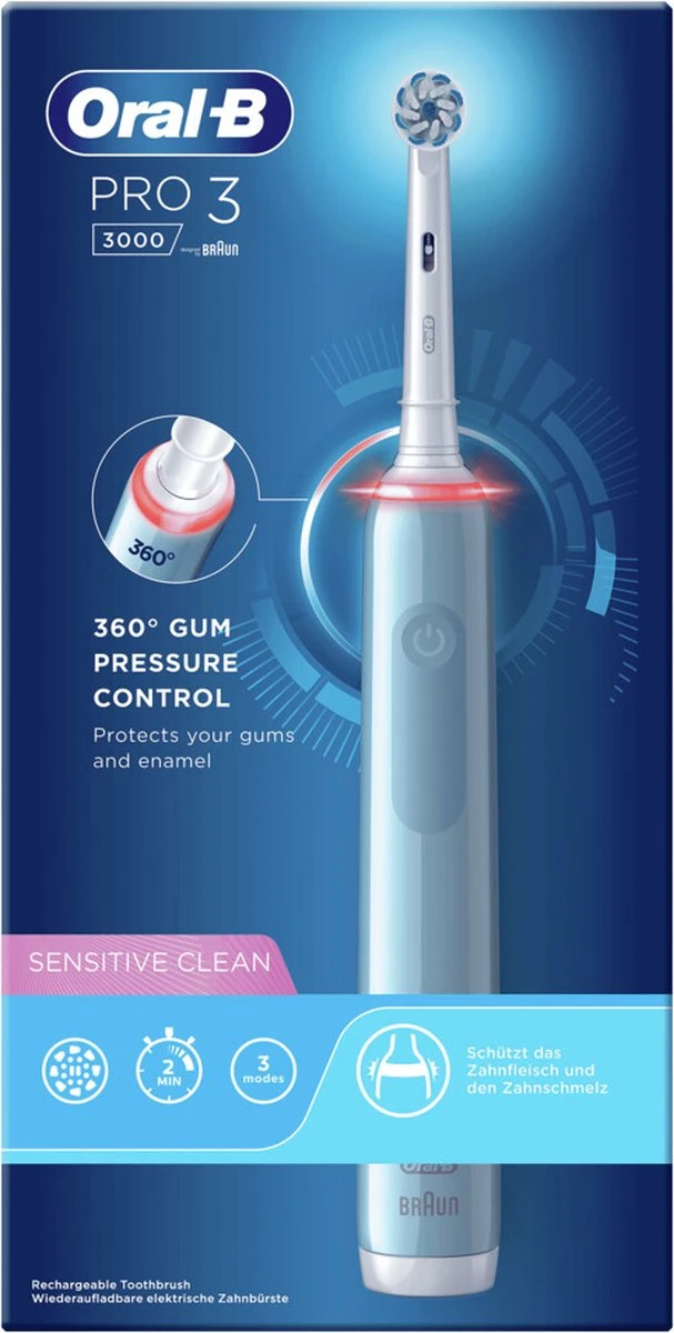 Oral B Oral-B Pro 3 - 3000 - Elektrische Tandenborstel - Ontworpen Door Braun - Blauw 2 Oral B Oral-B Pro 3 - 3000 - Elektrische Tandenborstel - Ontworpen Door Braun - Blauw - Image 2