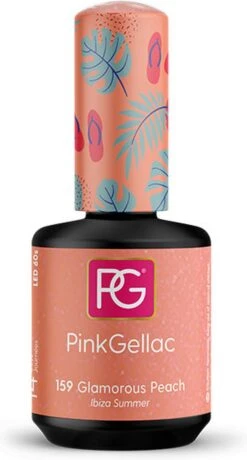 Pink Gellac - Glamorous Peach - Gellak - Vegan - Oranje - Glanzend - 15ml -Modecosmetica 645x1200 1