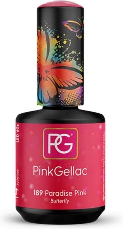 Pink Gellac - Paradise Pink - Gellak - Vegan - Roze - Glanzend - 15ml -Modecosmetica 645x1200