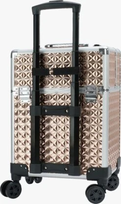 Koffer Gouden Kleur | Beautycase / Beautykoffer / Trolley Van Aluminium - 8 Wielen - Kapper Koffer - Tattoo Koffer - Nagel Koffer - Make-up Koffer -Modecosmetica 711x1200 1
