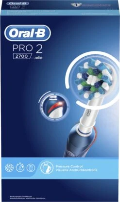 Oral B Oral-B Pro 2 2700 CrossAction - Elektrische Tandenborstel - Blauw, Wit -Modecosmetica 717x1200