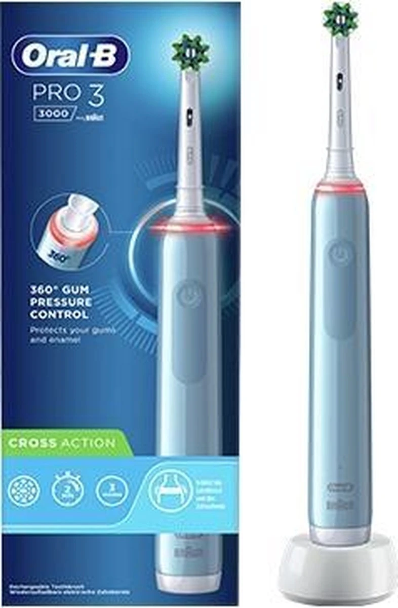 Oral B Oral-B Pro 3 - 3000 - Elektrische Tandenborstel - Ontworpen Door Braun - Blauw 20 Oral B Oral-B Pro 3 - 3000 - Elektrische Tandenborstel - Ontworpen Door Braun - Blauw - Image 20