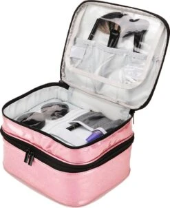 YONO Nagellak Tas - Nagelkoffer Beautycase - Cosmetica Koffer - Manicure Organizer - Roze 6 YONO Nagellak Tas - Nagelkoffer Beautycase - Cosmetica Koffer - Manicure Organizer - Roze -Modecosmetica 981x1200